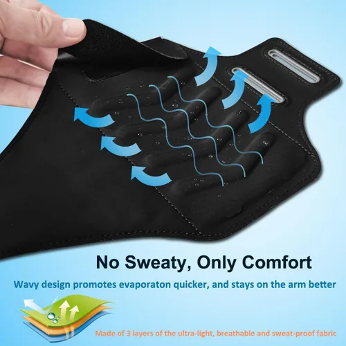 Miniatura 5 de Soporte para teléfono para correr, para iPhone y Samsung Galaxy, soporte para brazalete de teléfono celular para caminar, gimnasio, entrenamiento