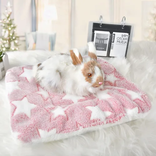 Miniatura 2 de Tapete para cama de animales pequeños, suave y cálido, adecuado para conejillo de indias, hámster, conejo, rata y dragón barbudo (XXL