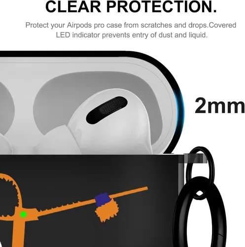 Miniatura 5 de Gedicht Funda para Airpods Pro con cordón, bonitos zapatos deportivos de dibujos animados, funda protectora de TPU suave resistente para Apple