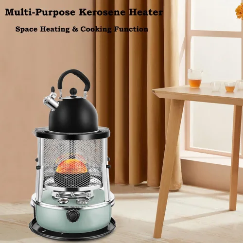Miniatura 4 de Calentador y estufa de queroseno portátil 2 en 1, 9000 BTU, calentador de interior y exterior no eléctrico para camping, caza, cocina, hogar, garaje