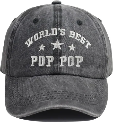 Miniatura 11 de World's Best - Gorras de béisbol para hombre, de algodón envejecido, ajustable, para papá y abuelo, regalos para Abuelo Pappy