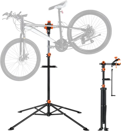 Miniatura 12 de VEVOR Soporte de reparación de bicicletas, soporte de reparación de bicicletas de aluminio resistente de 66 libras, soporte de trabajo