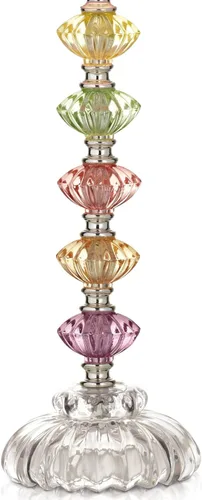 Miniatura 7 de 360 Lighting Juego de 2 lámparas de mesa decorativas de estilo bohemio tradicional chic de 21 pulgadas de alto, cristal apilado multicolor rosa