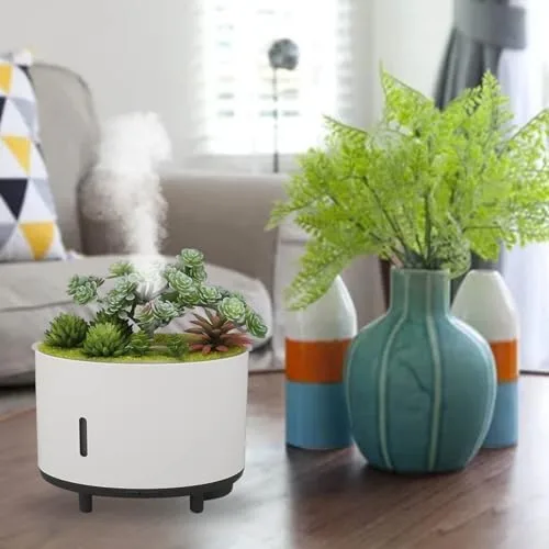 Miniatura 3 de Humidificador de plantas de simulación, 6.8 fl oz de aire silencioso humidificador de apagado automático, mini humidificador portátil