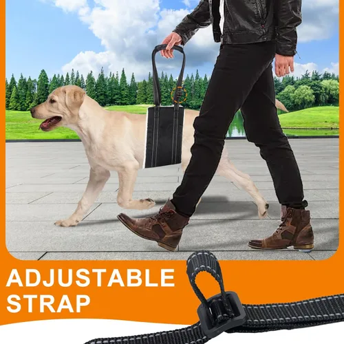 Miniatura 5 de Arnés de elevación ajustable para perro, arnés portátil para patas traseras para perros mayores, lesionados, discapacitados después de una cirugía