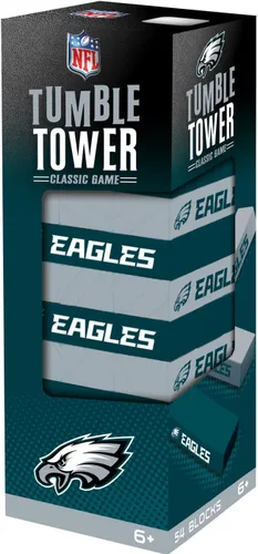 Miniatura 11 de MasterPieces Día del juego - NFL San Francisco 49ers - Torre de caída con licencia oficial, bloques de madera real
