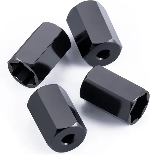 Miniatura 6 de MORLORDY Adaptador de cubos hexagonales de rueda de 0.197 in a 0.276 in (+ 0.394 in) para WPL D12 1/10 RC camiones 1/24 SCX24 RC piezas