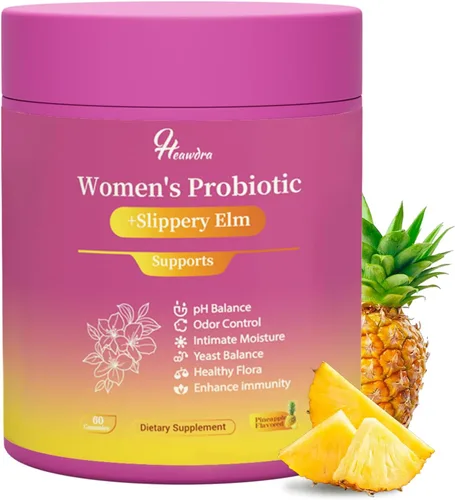 Her Juicy Gomitas Probióticas para Mujeres: Apoyan el Bienestar Femenino y el Equilibrio del pH, Veganas Naturales, Sabor Piña, Mezcla de