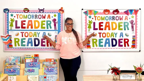 Miniatura 2 de Sproutbrite 2 carteles de lectura grandes para el aula, carteles motivacionales de 13.5 x 39 pulgadas, tablón de anuncios y decoración de pared