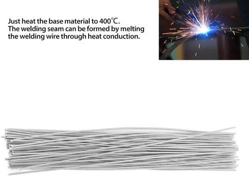 Miniatura 3 de Varilla de soldadura de aluminio de baja temperatura de núcleo de fundente de varilla de soldadura fácil de usar para metales blancos soldadura
