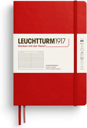 Miniatura 16 de LEUCHTTURM1917 - Cuaderno de tapa dura mediano A5 con 251 páginas numeradas para escritura y diario (lila, con puntos)