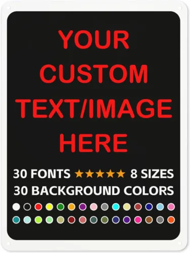 Miniatura 16 de Letreros personalizados para negocios al aire libre de metal con texto en inglés «Make Your Own 12X12» Letrero personalizado para jardines al aire