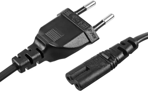 Miniatura 3 de EU 2- Cable de alimentación de ranura Euro Plug a IEC320 C7 Figura 8 Cable de alimentación europeo no polarizado de 2 clavijas para TV, PS3, PS4