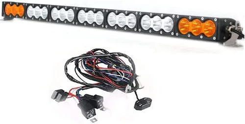 Miniatura 10 de Barra de luz LED de una sola fila de 22 pulgadas, 120W, de doble color, luz todoterreno, luz de trabajo, luz de conducción todoterreno, luz
