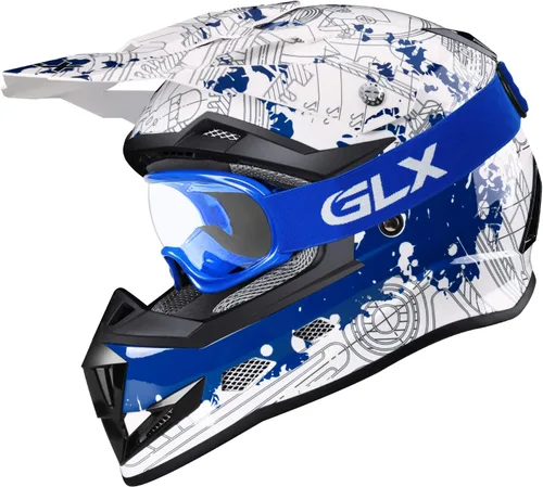 Miniatura 6 de GLX GX623 - Conjunto de casco para ATV/moto de tierra para jóvenes - Camuflaje, Pequeño - DOT