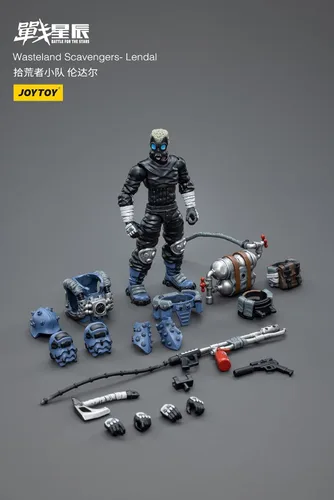 Miniatura 4 de Pipigirl Figuras de acción de soldado 1/18, kits de modelos de soldado de carroñeros de tierras baldíos de 4 pulgadas