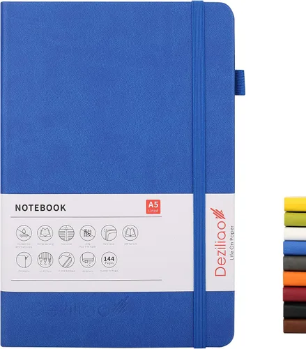 Miniatura 16 de Cuadernos forrados para diario, con lazo para bolígrafo. Cuadernos de tapa dura para trabajo, papel grueso de 100 Gsm con bolsillo