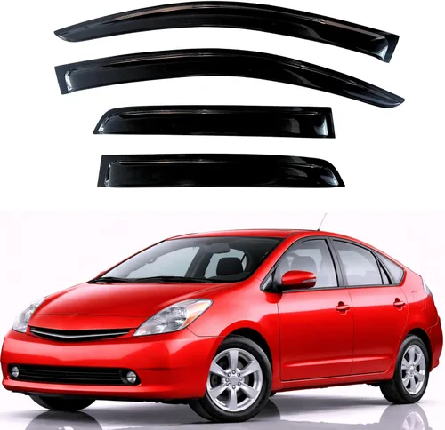 Miniatura 296 de KPY Visor de ventana compatible con Hyundai Tucson 2021-2025, 4 piezas de deflector de ventilación para ventana lateral, estilo Mugen, protector
