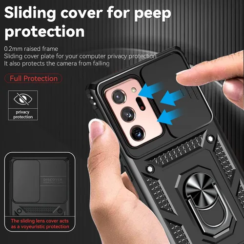 Miniatura 4 de Funda para Galaxy Note 20 Ultra con protector de pantalla: [grado militar de 20 pies probada en caídas] anillo a prueba de golpes - Samsung Galaxy