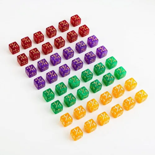 Miniatura 3 de Color MTG - Juego de dados de contador de palabras clave con bolsa de almacenamiento de dados para juegos de mesa MTG TGG (pequeño)