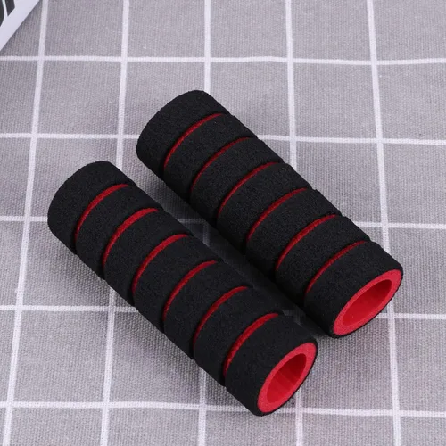 Miniatura 5 de BESPORTBLE Empuñaduras de bicicleta 2 pares para cubierta roja, repuesto de bicicleta de carreras, sin barra, manillar de motocicleta de montaña