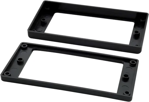 Miniatura 5 de Musiclily Pro Anillos de montaje para pastillas Humbucker de fondo plano de plástico, juego de bastidor de puente y mástil para guitarra eléctrica