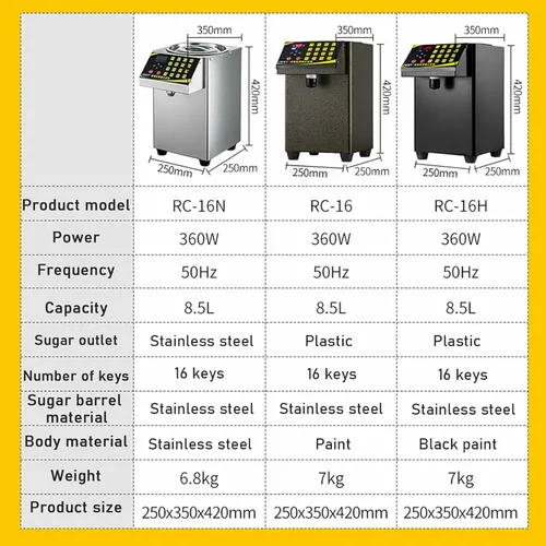 Miniatura 8 de Dispensador Automático de Fructosa de 8 L, Máquina Cuantitativa Comercial de Fructosa y Azúcar, 360 W, Máquina Cuantitativa Eléctrica y Jarabe