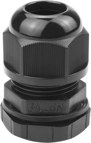 Miniatura 11 de Surtido de prensaestopas de nailon IP68, impermeable, con certificación UL y compatible con RoHS, 20 piezas, alivio de tensión de cable de 1/4 Negro