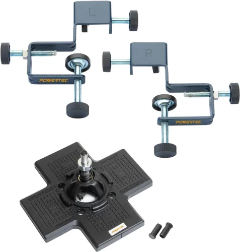 Miniatura 13 de POWERTEC Abrazaderas de instalación frontal para cajón, juego de abrazaderas ajustables para gabinete, herramienta de montaje y alineación rápida