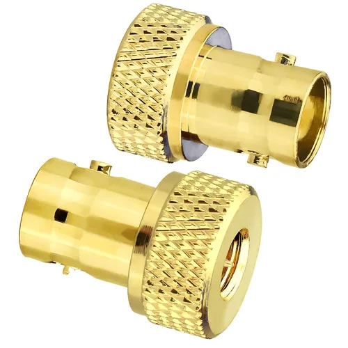 Miniatura 6 de TUOLNK 2PCS SMA to BNC Coax Connector, SMA Male to BNC Female RF Coax Adapter, Low Loss Gold Plated Coaxial Connector for Two Way Radio, Walkie