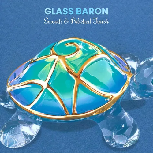 Miniatura 5 de Glass Baron Figura de cristal Tiffany la tortuga
