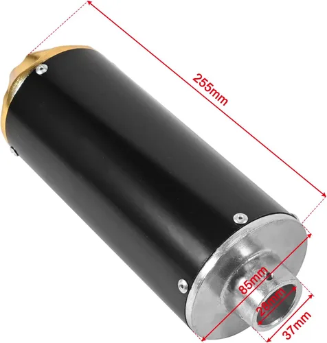 Miniatura 4 de Trkimal Silenciador de escape de 28 mm para CRF50 XR50 KLX SSR Thumpstar TTR YCF Lifan Apollo dbx18 50cc 70cc 90cc 110cc 125cc piezas para motos