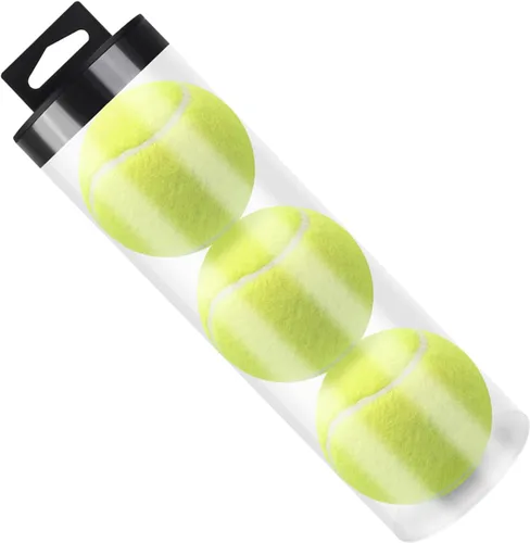 kowaku Lata de pelota de tenis, tubo de tenis con tapa, contenedor portátil para pelotas de almacenamiento para accesorios de entrenamiento de golf