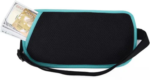 Miniatura 88 de DAITET Cinturón de dinero, soporte para pasaporte, cartera de viaje oculta segura con bloqueo RFID, riñonera encubierta (negro), Negro, Rfid