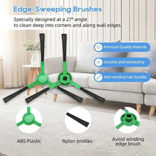 Miniatura 4 de Piezas de repuesto compatibles con iRobot Roomba Combo Essential Series (RVG-Y1), Y0140, Y0110, 105X, 104/105 / 106/108 / 1010/1020 Combo, 1 cepillo