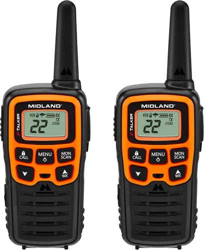 Midland - T51VP3 X-TALKER Walkie-Talkie de Largo Alcance para Observación y Recuperación - Radio Bidireccional FRS para Niños, Caravaning con Negro
