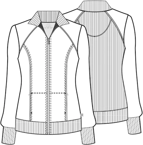 Miniatura 7 de Infinity by Cherokee 2391A - Chaquetas médicas con cremallera frontal para mujer, tela elástica en 4 direcciones