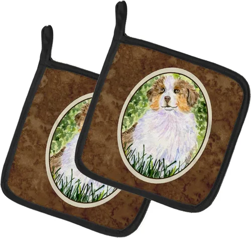 Miniatura 8 de Caroline's Treasures SS8617PTHD - Juego de soportes para ollas de cocina resistentes al calor, almohadillas calientes para horno para cocinar, Husky