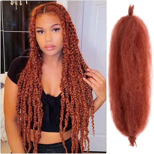 Miniatura 12 de ROKTRESS Cabello afro Spring Twist de 16 pulgadas, 8 paquetes de cabello trenzado Marley Twist para rastas sintéticas, extensiones de cabello 1b