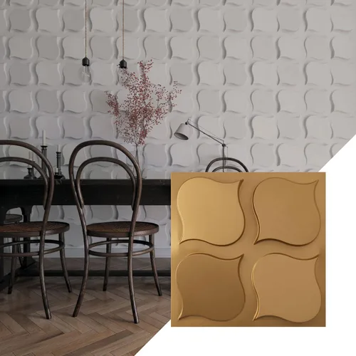 Miniatura 24 de Ekena Millwork WP20X20CVWH 19 5/8 pulgadas de ancho x 19 5/8 pulgadas de alto Clover EnduraWall Decorativo 3D Panel de Pared Cubre 2.67 pies