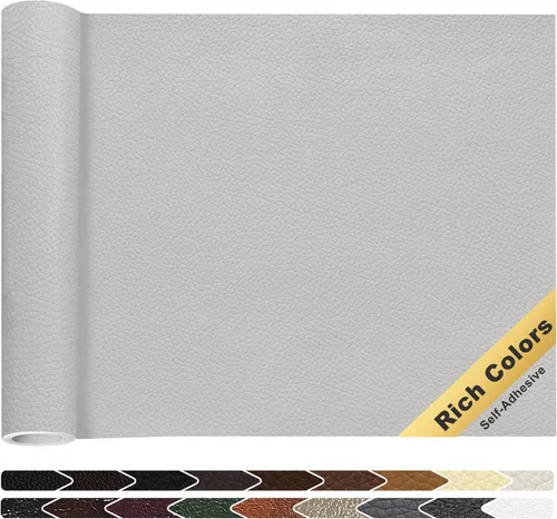 Miniatura 50 de KING MOUNTAIN Cinta de reparación de cuero, 16 x 60 pulgadas, gris, autoadhesiva, impermeable, ecológica