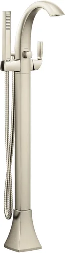 Miniatura 11 de Moen Voss 695BG - Llenador de bañera independiente de un solo mango de oro cepillado con ducha de mano