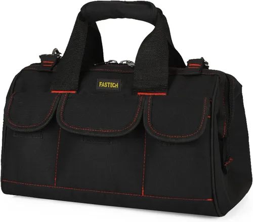 FASTECH Bolsa de herramientas resistente de 20 pulgadas con boca ancha para almacenamiento de herramientas, portador y organizador, bolsa de mano