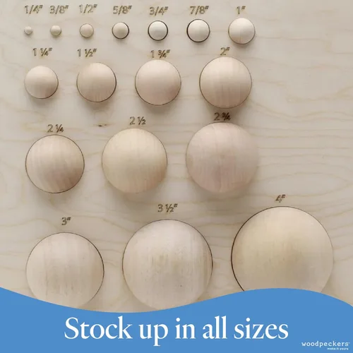 Miniatura 6 de Bolas redondas de madera de 3-1/2 pulgadas para manualidades, bola de madera dura de abedul redonda sin terminar y lisa, y esfera de madera, por