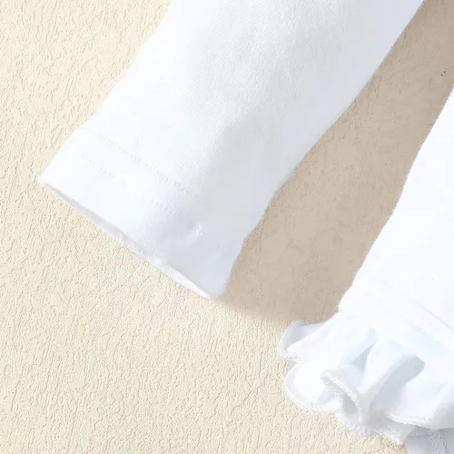 Miniatura 6 de SXSXSX Mameluco de 1er cumpleaños para niñas recién nacidas, traje con volantes