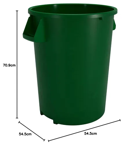 Miniatura 7 de SPARTA Bronco - Cubo de basura de 32 galones, contenedor de polietileno grueso, contenedor de basura certificado NSF con asas superiores, asas
