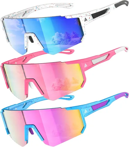 Gafas de sol para niños jóvenes béisbol sóftbol gafas de sol para niñas niños de 4-14 años protección UV deportes niños paquete de 3