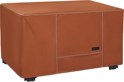 NettyPro Funda rectangular impermeable para mesa de centro de patio, 36 x 20 x 18 pulgadas, para muebles de exterior, rectangular, color marrón