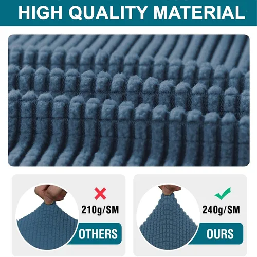 Miniatura 4 de Fundas para sofá de 3 piezas con cojines en forma de T, funda gruesa para sofá, protector de muebles, fundas elásticas para sofá con cojines