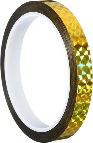 Miniatura 15 de PATIKIL Cinta prisma de 0.2 pulgadas x 55 yardas, adhesivo reflectante holográfico metalizado para detallar decoración de pared, arte de decoración